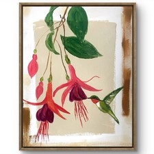 TITA PAINTZ Hummingbird Audubon Inspired Handmade Original Wall Art 11x14