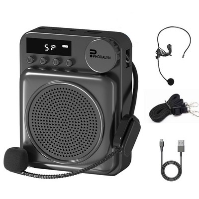 Wireless Voice Amplifier with 2 Microphones for Classroom, Training, Coaching