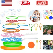 Bubble Wands Set - Big Bubbles Wand Funny Bubbles Maker with Tray, Nice for O...