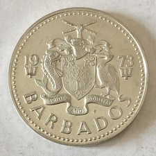 Barbados- 5 Dollari Argento 800/1000 gr.31,10 ASW mm.40 - 1973 - Fdc.