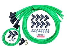 Ton's 90 Angled 8mm Hot Lime Spark Plug Wires Universal Chevy GM HEI distributor