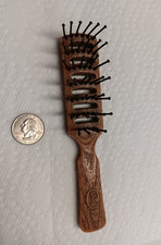 Goody Vented Hair Brush Wood Grain Made in USA Vintage 1980s 6 inches excellent