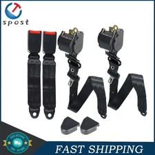 2 Set Universal 3 Point  Adjustable Seat Belts For Jeep CJ YJ Wrangler 1982-1995