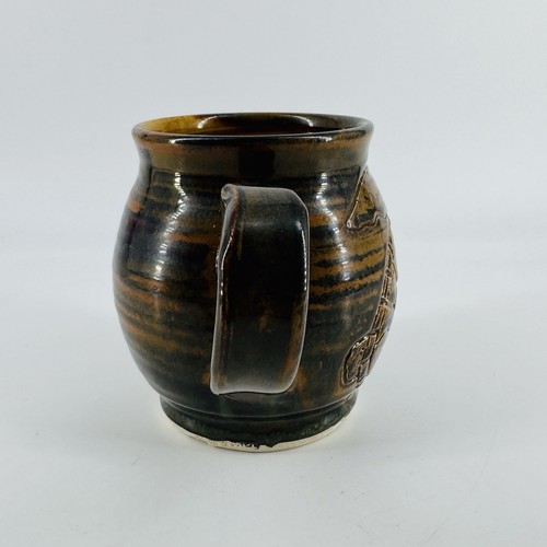 Taza de café tortuga grabada cerámica artesanal cerámica de piedra común, Florida - Imagen 3 de 9