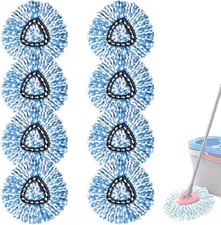 8 Pack Spin Mop Replacement Heads,100% Microfiber Spin Mop Refill Head,360° Spin