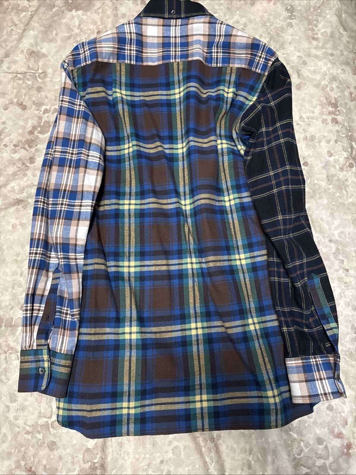 Loewe  Patchwork Checked Cotton Flannel Shirt  Me… - image 4