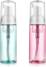 2 Pack Foam Pump Bottle Travel 60 ml/2 oz Small Size Mousse Foam Soap Dispenser