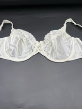 Vtg Warners Lace CHARMERS Size 38 D Ivory Satin Minimizer Underwire Bra St:1512