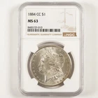 1884-CC Morgan Dollar $1 MS 63 NGC Carson City 31148