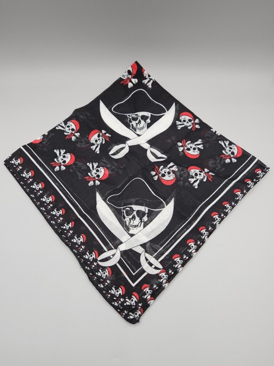 Pirate Bandana Black Skull Crossbones Pirate Bandana Black Skull Crossbones