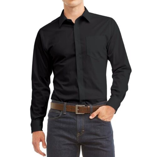 Camisa de vestir de bolsillo de bolsillo Desire Collection manga larga para hombre - Imagen 3 de 148