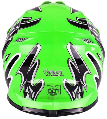 Youth Kids Chest Protector Helmet Green Gloves Goggles Child Combo DOT ATV UTV - Picture 7 of 17