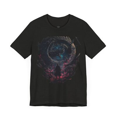 Warrior vs Dragon - Dark Fantasy Unisex T-shirt