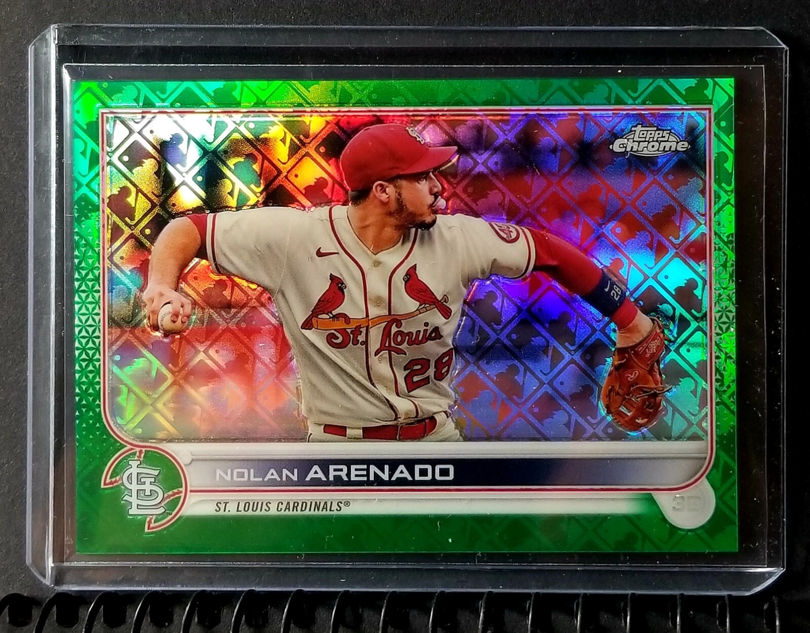 2022 topps chrome logofractor Nolan Arenado Green Refractor /99 #24 Cardinals