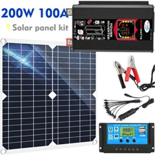 6000W Solar Panel SET Solar Power Inverter Generator 100A Home 110V Grid System