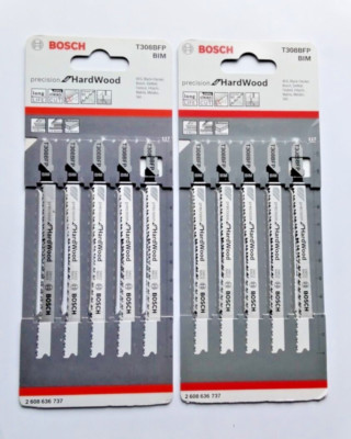 Bosch T 308 BFP BIM Precision for Hard Wood T-Schaft Stichsägeblatt  2x5-er Pack