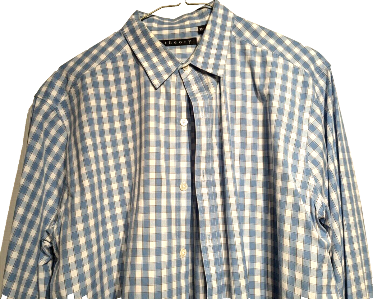 theory dress shirts Theory Sylvain Shirt in Good Cotton - Eclipse
