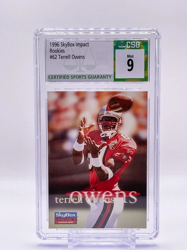 1996 Skybox Impact CSG 9 Mint Terrell Owens HOF RC #62 San Francisco 49ers