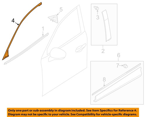MAZDA OEM 13-16 CX-5 Front Door-Window Molding Left KD5350985F