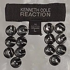 Buttons:  by Kenneth Cole REACTION; 14 Replacement Buttons, 2-Hole Round