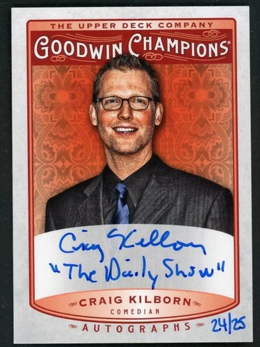 Craig Kilborn Signed 2019 Upper Deck Goodwin Champions Comedian Auto Card 24/25