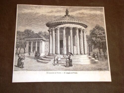 1884 Turin International Exhibition The Temple of the Goddess Vesta - Picture 1 of 1