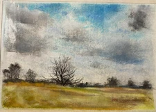 Franz Ehmke *1928-2018 Berlin Blankenfelde am Hundeberg Pastel Signed