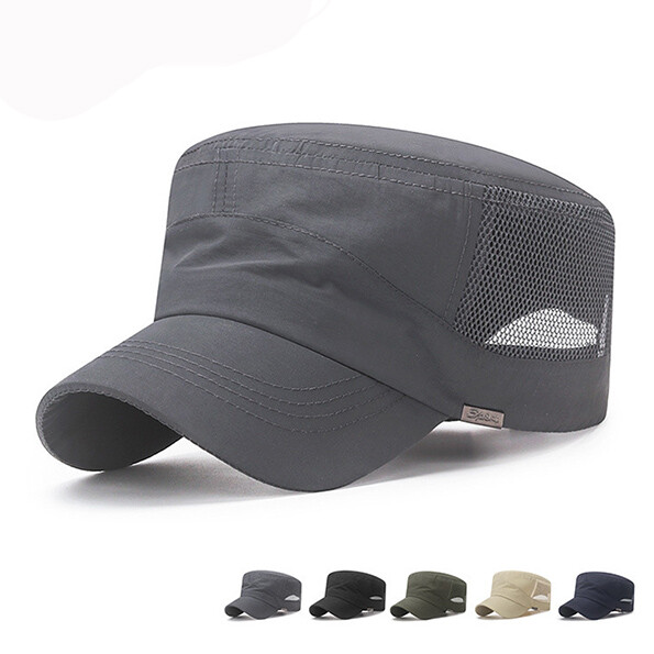 APL Cappello Uomo Parasole Estivo Piatto Rete Traspirante Berretto Militare B