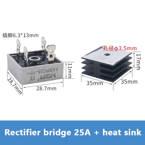 10/15/20-50A AC-DC Metal Case Single Phase Diode Bridge Rectifier KBPC 1010-5010 - Picture 20 of 25