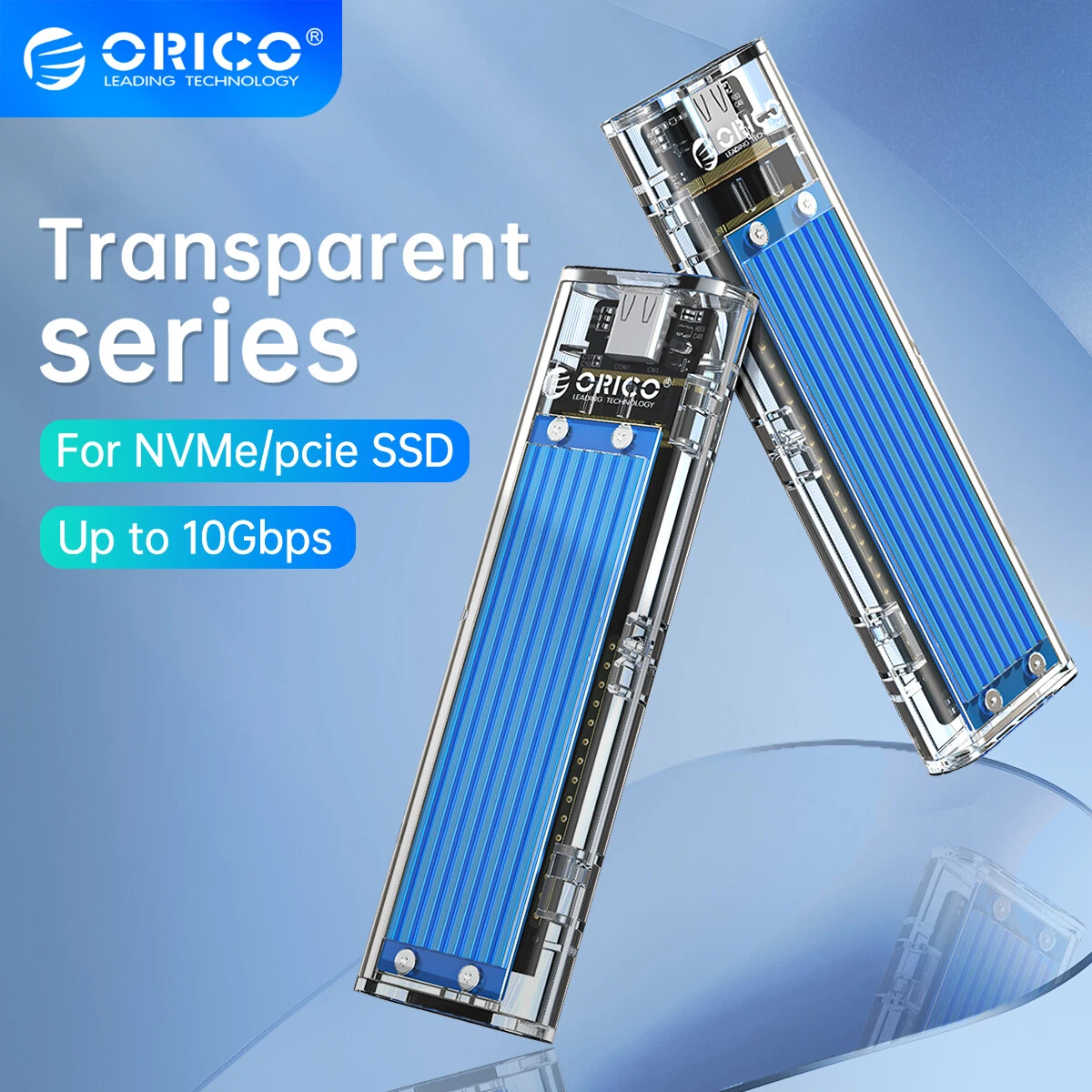 ORICO M.2 NVMe SATA SSD Enclosure, ToolFree USB 3.1 TypeC 10Gbps to M.2 SSD Enclosure for SATA