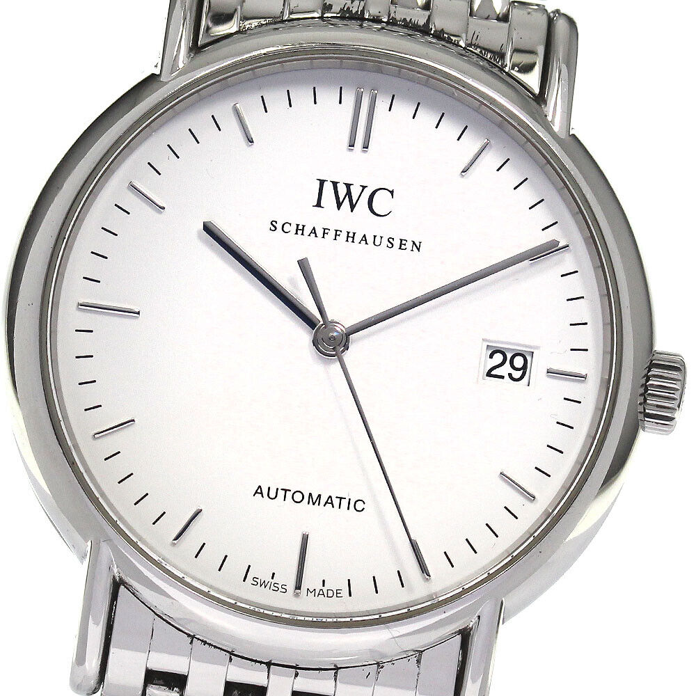 IWC SCHAFFHAUSEN Portofino IW353303 Date White Dial Automatic Men's Watch_803377