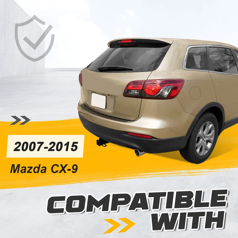 Kit de remolque de parachoques trasero de 2" receptor enganche de remolque clase 3 para Mazda CX-9 2007-2015 Foto 2 de 4