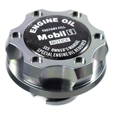 Gunmetal Billet Engine Oil Filler Cap Carbon Fiber Mobile One For Ford 1/4 Turn