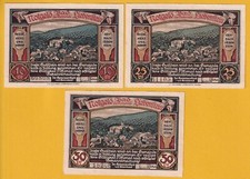 Liebenstein -Gemeinde- vollst. Serie mit KNr., 3 Scheine (L 778.3)