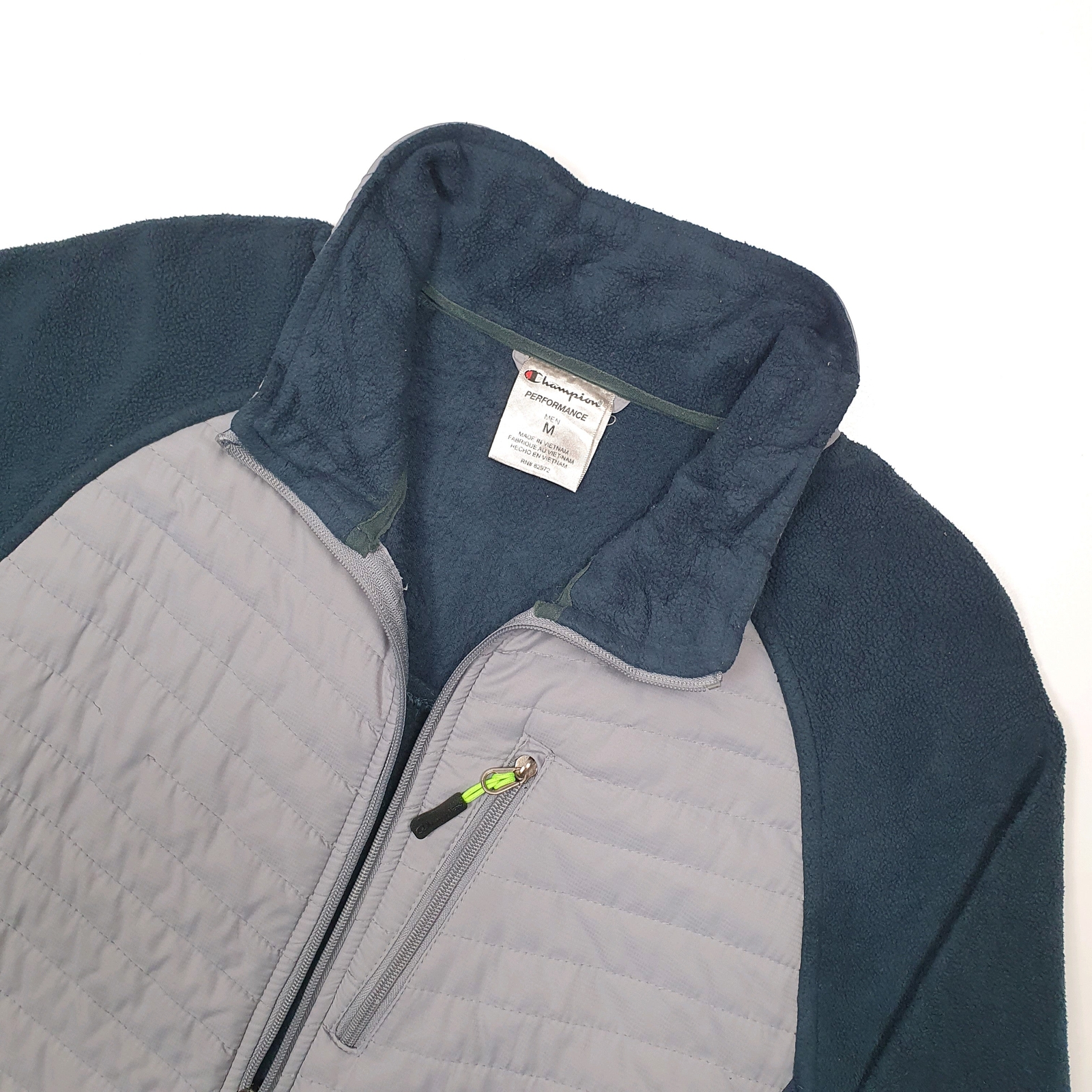 CHAMPION Full Zip Polyester Fleece Jumper Mens M image 2