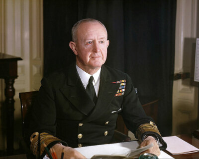 ADMIRAL ANDREW CUNNINGHAM AT DESK IN LONDON WWII 8x10 GLOSSY PHOTO
