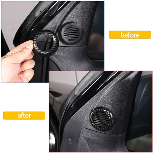 Carbon Fiber Tweeter Speaker Trim Ring for Toyota Tundra 07-21/Sequoia 08-20 US - Picture 3 of 16