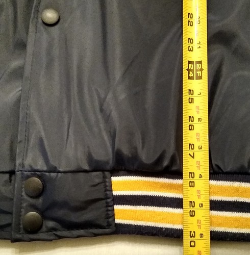 VTG University of Michigan Wolverines Varsity Bomber Jacket Mens XXL 2XL Go Blue - Picture 17 of 17