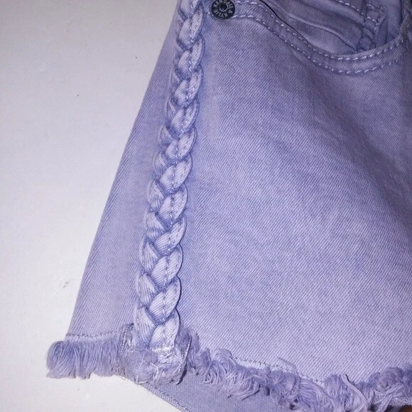 Pantalones Cortos Kendall & Kylie Talla 3 Denim Tiro Alto Corte Bolsillos Deshilachados Foto 3 de 4