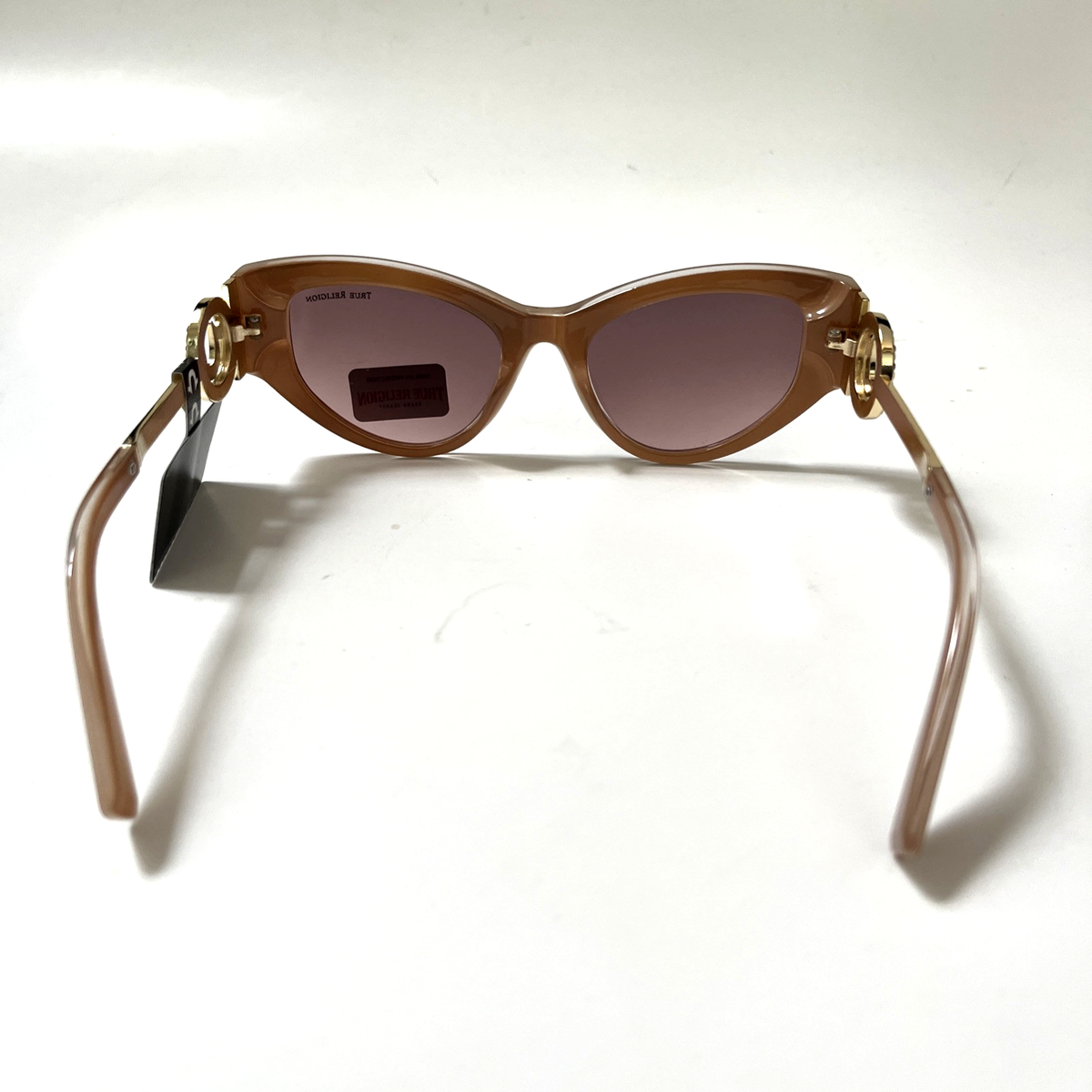New Original TRUE RELIGION Cat Eye Sunglasses Beige Acetate  display picture 1