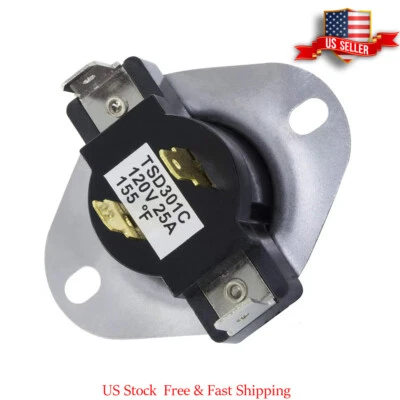 KENVC Dryer Cycling Thermostat 3387134, WP3387134, 326801, 661512