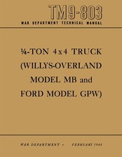 Tm9-803 War Department Technical Manual Willys-overland Mb Ford Gpw Tm9-803 War Department Technical Manual Willys-overland Mb Ford Gpw