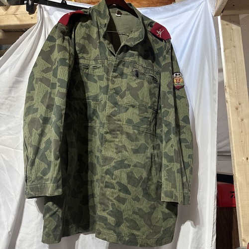 Bulgarian Army Splinter Camouflage Uniforms 80s-90s Faded Camo Field Jacket XXL