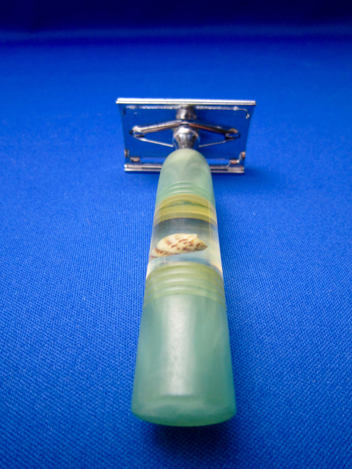 SHELL Vintage Safety Razor Seashell Handle1960's Made In Japan Unique Mint 