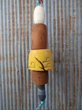 5 Old Fish Net Floats 23 Inches Long Fishing Buoys Bouys Tiki Hut Bar  -(SF607)