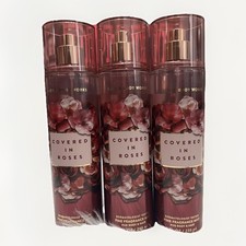Lot 3 Bath  Body Works COVERED IN ROSES Fine Fragrance Body Mist Spray 8Oz