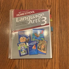 A Beka Homeschool Language Arts 3 Curriculum Lesson Plans Spiral Bound 3rd Grade