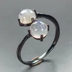 Fashion jewelry Natural Moonstone Ring 925 Sterling Silver Size 7.75 /R471903