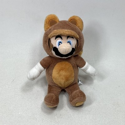 Super Mario 3D Land Tanooki Mario Plush Doll Little Buddy Brown Small Soft Toy