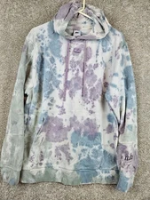 Nike Sportswear Club Mens L Spell Out Tye Dye Terry Acid Wash Hoodie Sweatshirt